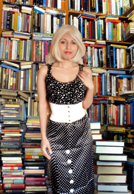 Black White Polka Dot Spot Vintage Retro Inspired Top Pinup Pencil Skirt Wide Belt